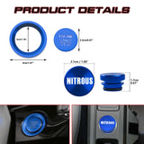 Blue Engine + Cigarette Lighter NITROUS Button Trim For Honda Civic 11th 2022