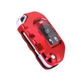 Red Soft TPU Remote Control Smart Key Fob Cover Case For Jeep Wrangler 2018-2021