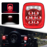 2pcs Red/White Multi Function LED Brake Tail Backup Light For Jeep Truck Trailer Boat