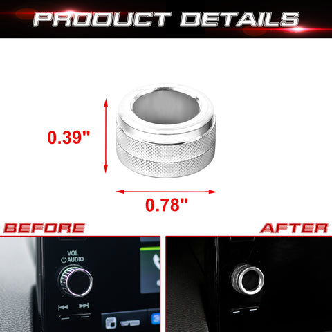 Silver Navigation Knob Ring Decor Molding Cover For Honda Civic 11th Gen 2022+