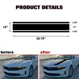 3X Black KK Vinyl Front Hood Bumper Fender Trunk Stripe Sticker Decal For Car