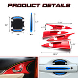 Set Inner + Exterior Door Handle Bowl Cover Trim For Honda Civic 10th 2016-2021