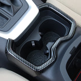 Set Carbon Fiber Style Center Console Gear Shift Box Water Cup Holder Accessories Cover Trim Combo Kit, Compatible with Toyota Rav4 2019-2024