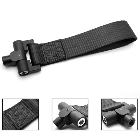 Blue / Black / Red JDM Style Tow Hole Adapter with Towing Strap for Mercedes C S ML CLA GLA Class
