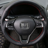 Carbon Fiber Look Gear Shift Knob Steering Wheel Cover For Honda Accord 18-22