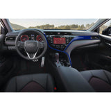 Sporty Blue Console Strip Side AC Air Vent Combo Trim For Toyota Camry 2018-2024