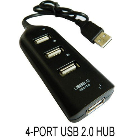 New Universal 4-PORT USB2.0 High Speed HUB Expansion Splitter Adapter for Laptop Extra USB Ports Mac Microsoft Windows