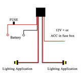 H11 880 Relay Wiring Harness Conversion Kit For Fog Light LED Bulb