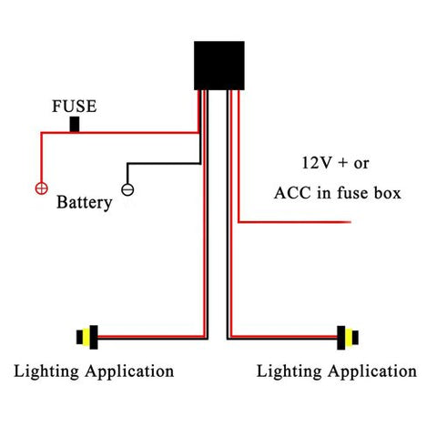 H11 880 Relay Wiring Harness Conversion Kit For Fog Light LED Bulb