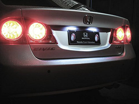 Exact Fit White 18-LED License Plate Light Lamps For Honda Civic Fit CR-V, etc