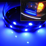 2x Blue 12" Ultra Thin Flexible Waterproof Door Foot 15-SMD LED Strip Lights