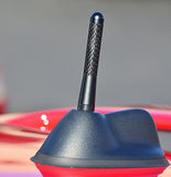 5" Black Real Carbon Fiber Aluminum Short Screw-On Mast Car Antenna