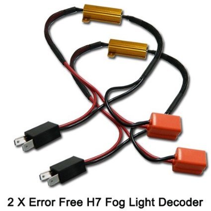 H7 LED Bulb Warning Error Decoder Sets for High Beam Headlamp, Fog Light