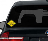 7" Student Driver Yellow Safety Sign Car Window Die-Cut Graphic Vinyl Decals for SUV Truck Car Bumper, Laptop, Wall, Mirror, Motorcycle