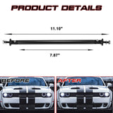 2pc Adjustable 7.87'' Front Bumper Lip Splitter Diffuser Strut Rod Tie Bars Compatible with Most Vehicles [Black]