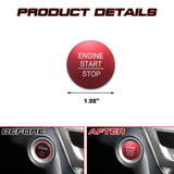 Red Aluminum Start/Stop Engine Button Cover Trim For 10th Gen Honda Accord Civic