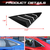 Pair Quarter Window Louver Cover Trim For Honda Civic 11th 2022 Side Gloss Black