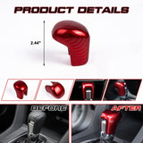 For Honda Civic 2016+ Red Carbon Fiber Pattern Inner Gear Shift Knob Cover Trim