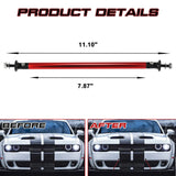 2pc Adjustable 7.87'' Front Bumper Lip Splitter Diffuser Strut Rod Tie Bars Compatible with Most Vehicles [Red]