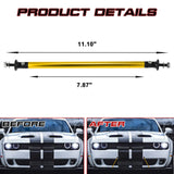 2pc Adjustable 7.87'' Front Bumper Lip Splitter Diffuser Strut Rod Tie Bars Compatible with Most Vehicles [Gold]