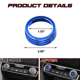 For Honda Civic 10th Gen 2016-21 Blue Air Condition Switch Ring Decoration Cover