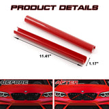 Front Grille Insert Trims Stripes, Front Center Kidney Grilles Trim Compatible with BMW 3 Series G20 G21 2020-2022 (Red)