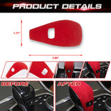 Red Suede Leather Gear Shift Knob Cap Trim For BMW 3-Series G20 G21 G28 2019-up