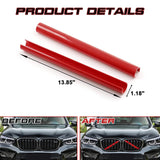 Front Grille Insert Trims Stripes, Front Center Kidney Grilles Trim Compatible with BMW X3 X4 X5 F25 G01 G02 G05(Red)