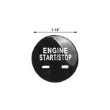 Keyless Engine Start Push Button Switch Cover Trim, Black Genuine Carbon Fiber, Compatible with Chevrolet or Cadillac or GMC 1.14"