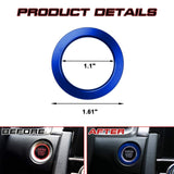 Sport Blue Engine Start Button Ring Decor Cover Trim For Honda Civic Accord 10th