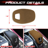 Brown Alcantara Suede Leather Gear Shift Knob Cover For Porsche Panamera 2018-up