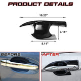 Set Gloss Black Door Handle Bowl Covers Decoration For Toyota Camry 2018-2024