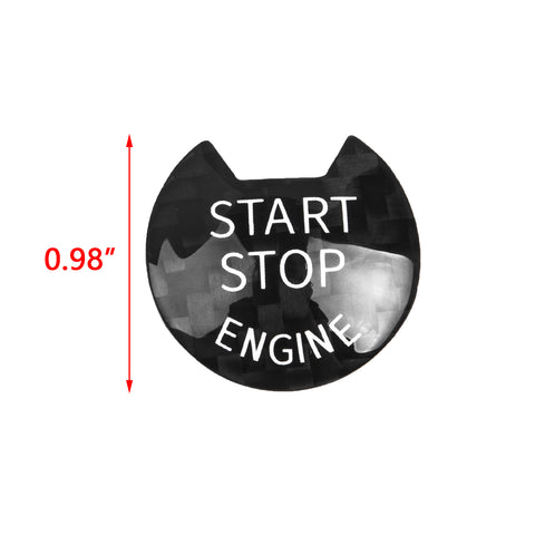 Black Carbon Fiber Start Stop Push Button Cover For Nissan Infiniti Q50 QX60