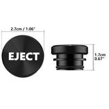 Eject Cigarette Lighter Push Button Plug Replacement Cover, Aluminum Black, Fit Cars Trucks SUVs with 12V Power Source