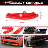 2X Red Bumper Corner Spoiler Cover Trim For Dodge Challenger RT SRT GT 2015-2021