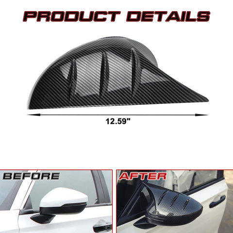 Carbon Fiber Pattern Rearview Side Mirror Cover Protector For Honda Civic 11th