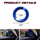 2pcs Glossy Blue Door Audio Speaker Circle Cover For Honda Civic 10th 2016-2021