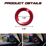 Sporty Red A-Pillar Door Audio Speaker Ring Cover For Honda Civic 10th 2016-2021