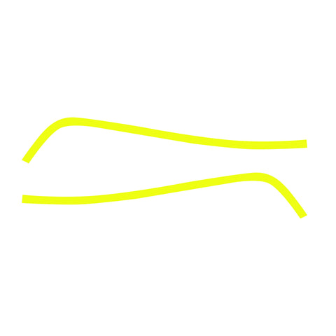 2x Yellow Side View Mirror PinStripes Decal Sticker For Subaru WRX STI 2015-2020