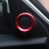 Sporty Red A-Pillar Door Audio Speaker Ring Cover For Honda Civic 10th 2016-2021