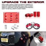 Set Tow License Plate + Air Valve Cap + Release Fastener For Audi TT MK2 2006-14