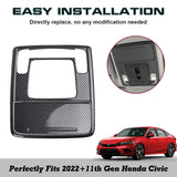 Set Carbon Fiber Pattern Reading Light Cover Trim For Honda Civic 11th Gen 2022