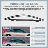 Carbon Fiber Style Side Door Window Strip Decals For Honda Civic Coupe 2016-2021