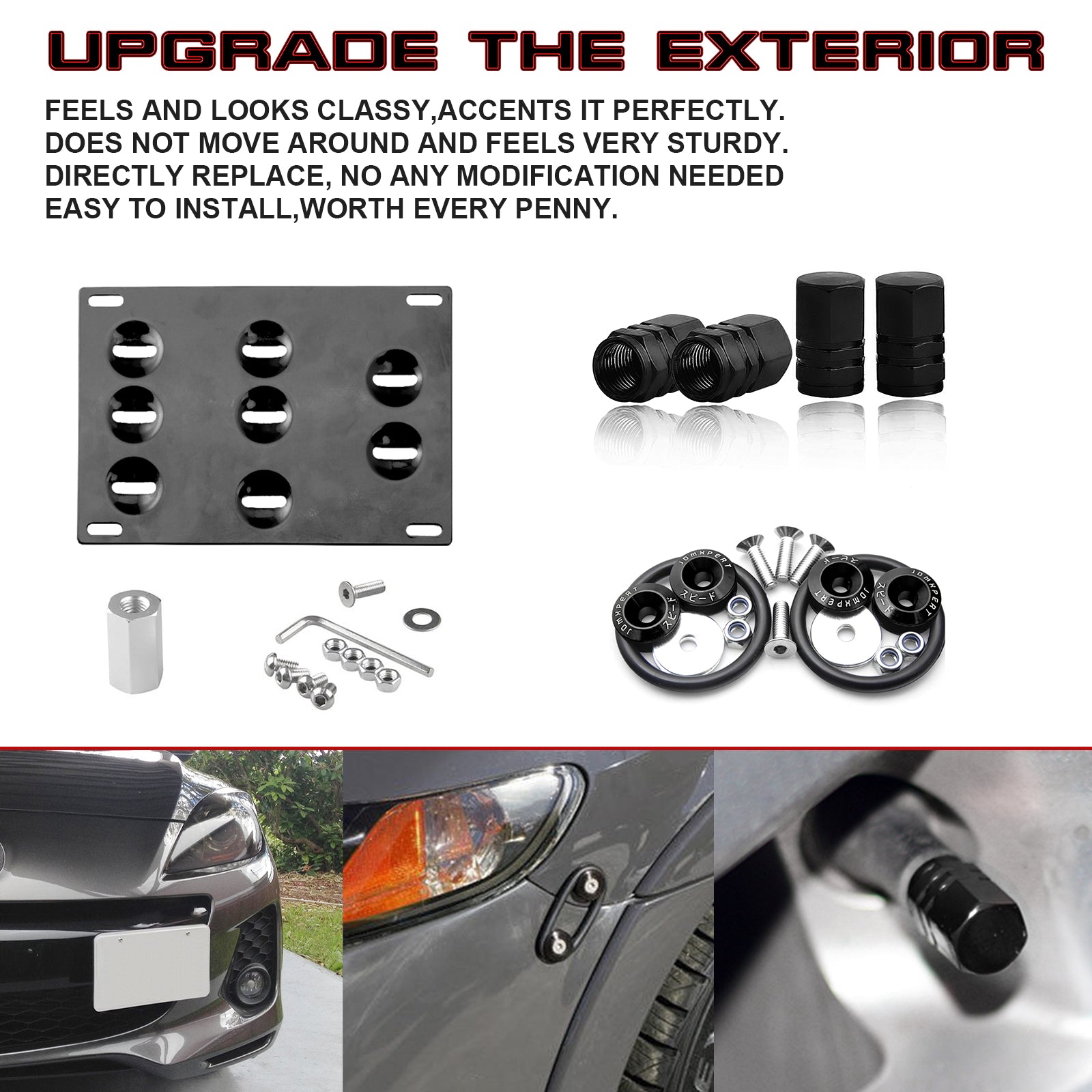 License Plate Tow Hook Bumper Mount Bracket For Mazda 3 6 CX5 MX5 Miata - BLACK License Plate Tow Hook Bumper Mount Bracket For Mazda 3 6 CX5 MX5 Miata - BLACK