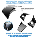 Gloss Black Steering Wheel Molding Cover Kit For Tesla Model 3 2017-2023 & Model Y 2020-up