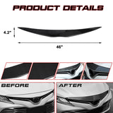 Carbon Fiber Pattern Exterior Front Grille Hood Cover Trim For Toyota Camry LE, XLE 2018-up 4 Door Sedan