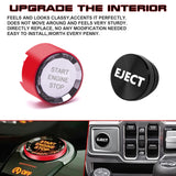 Red Engine Start + Cigarette Lighter Eject Button Trim For BMW 1 2 3 4 5 Series