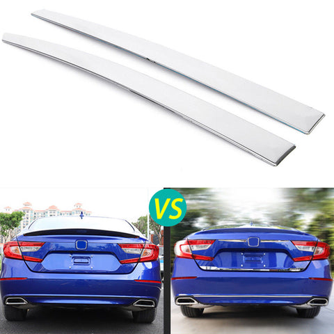 Chrome Silver Stainless Steel Rear Trunk Lid Cover Trim for Honda Accord 10th 2018