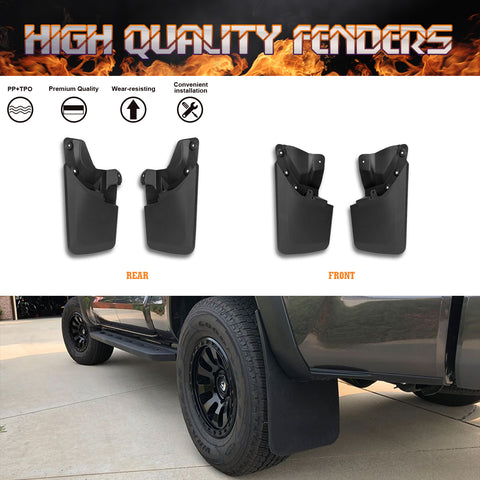 4PCS/SET Mud Flaps Splash Guards OE Replacement Kit For Toyota Tacoma 2016-2023