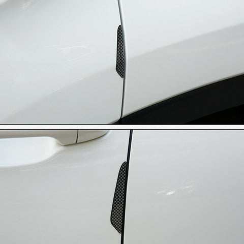 4pcs Carbon Fiber Door Edge Guard, Universal JDM Auto Door Side Edge Protection Anti-scratch Protector Trim Sticker for Car SUV Pickup Truck